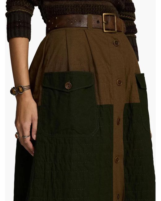 RRL Midi-Rok Met Gemixt Vlak in het Green