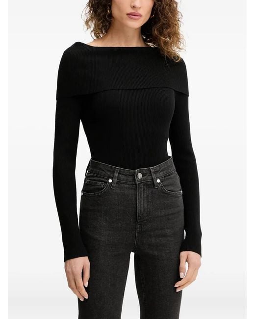 Jersey de canalé Silvian Heach de color Black