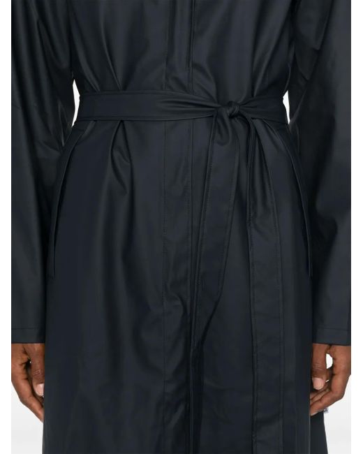 Rains Blue Long A-Line W Jacket