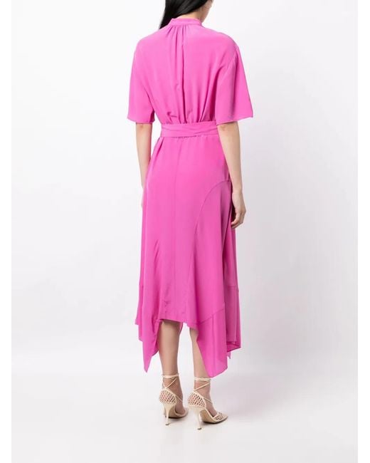 Stella McCartney Pink Iconics Crepe Asymmetric Dress