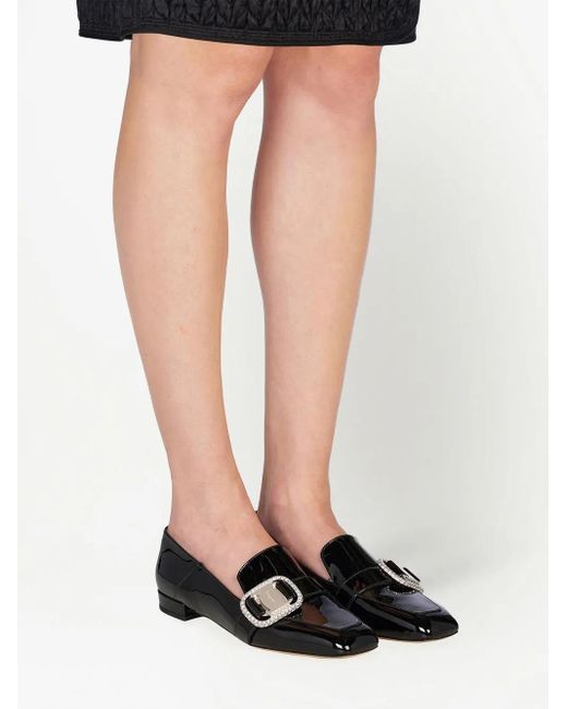 Ferragamo Black Vara Chain Loafers