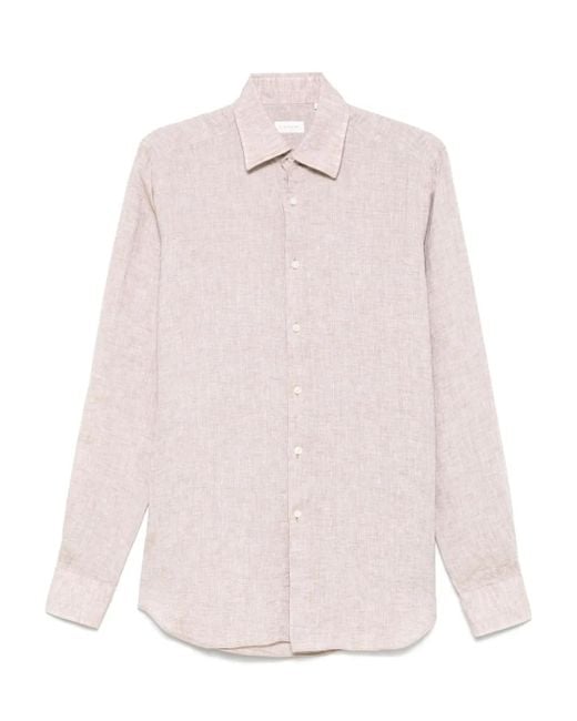 メンズ Glanshirt リネンシャツ Pink