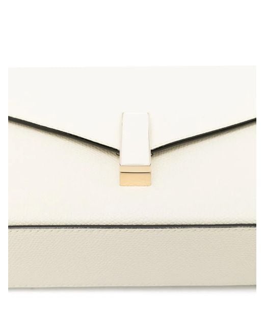 Bolso de hombro de piel Valextra de color Natural
