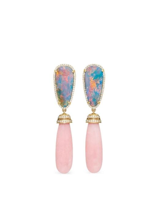 Goshwara Metallic G-One Doublet Opal Drop Earrings