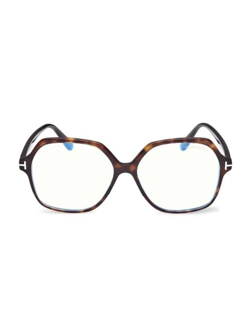 Tom Ford Natural Octagonal Frame Optical Glasses for men