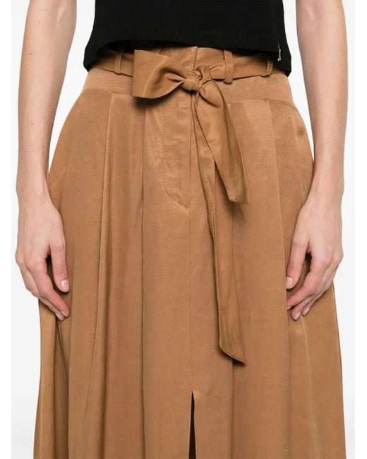 Kaos Midi-Plooirok in het Brown