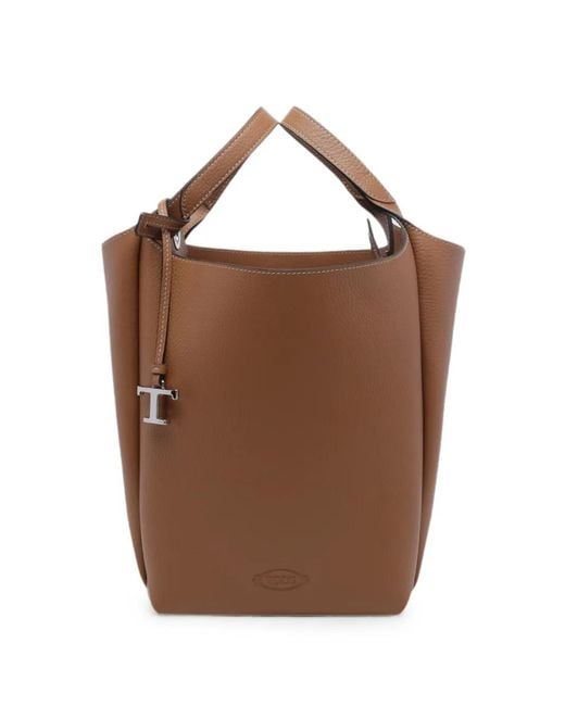 Tod's Brown Leather Bucket Bag