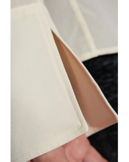 Victoria Beckham White Ruched-Detailing Blouse