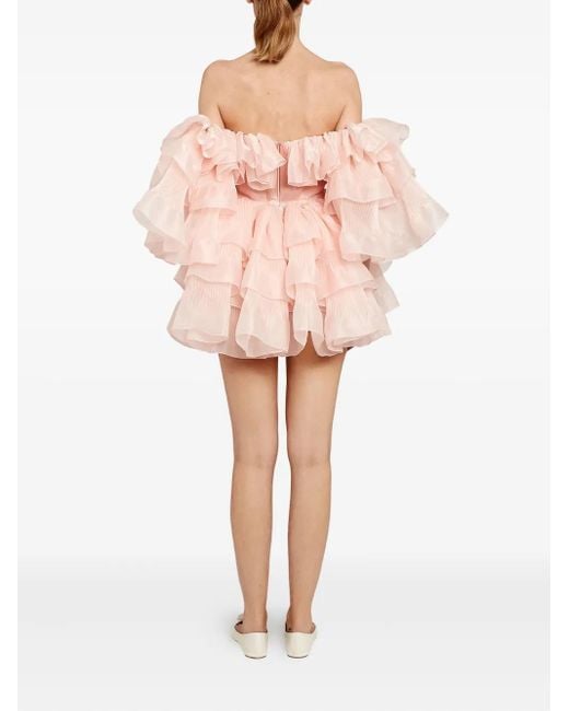 Abito Corto Con Spalle Scoperte di Giambattista Valli in Pink