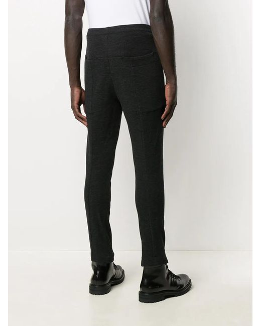 Forme D'expression Black Engineered Pullon Pants for men