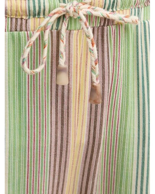 La Petite Francaise Natural Petrus Striped Drawstring Trousers