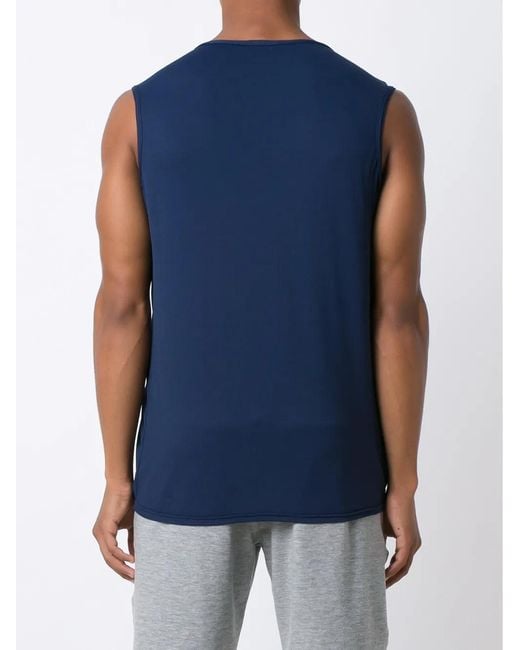 Amir Slama Blue X Erasmo Logo Tank T-Shirt for men