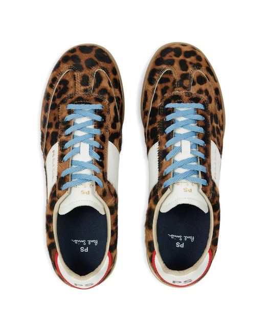 Paul Smith Brown Dover Leopard-Print Stripe Sneakers for men