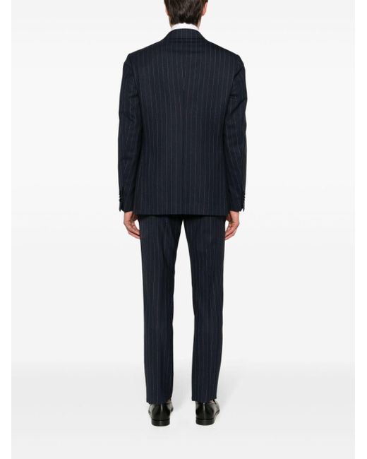 Lardini Blue Pinstriped Double-breasted Suit for men