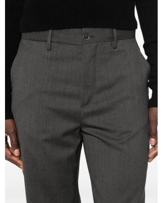 Briglia 1949 Gray Straight-Leg Tailored Trousers