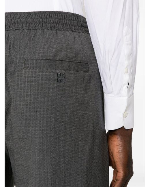 Givenchy Gray Drawstring Straight Trousers for men