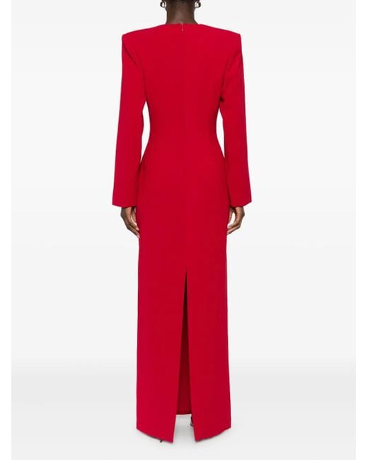 Solace London V-neck Maxi Dress Red