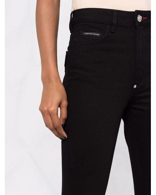 Philipp Plein Flared Jeans in het Black