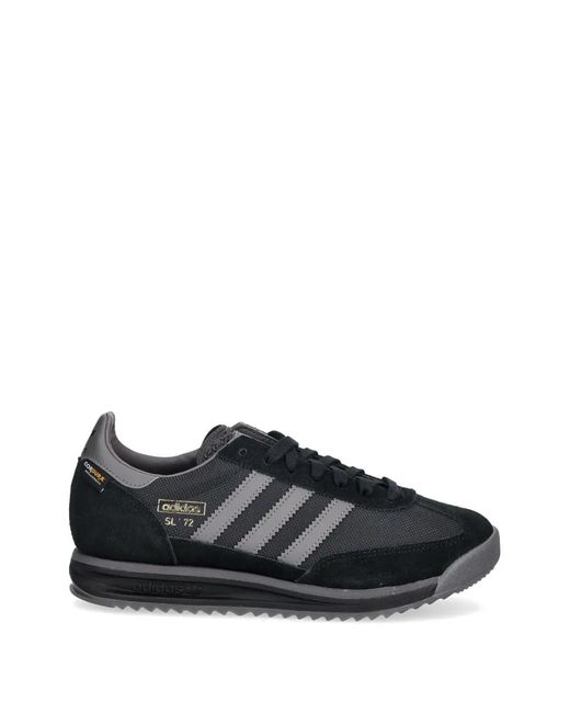 Adidas Black Sl 72 Three Stripes Sneakers for men