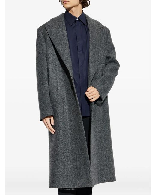 Jil Sander Gray Wool Coat for men