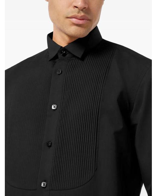 Billionaire Black Cotton Shirt for men