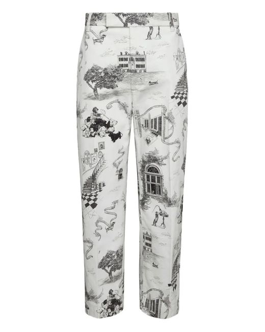 Thom Browne Gray Canvas Hector Toile Utility Chino Trousers for men