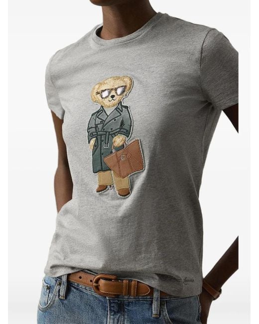 Polo Ralph Lauren ベアアップリケ Tシャツ Gray