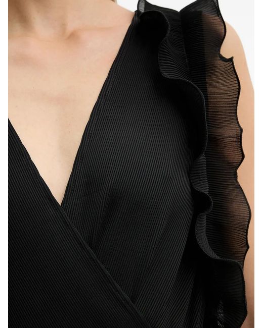 Fracomina Maxi-Jurk Met Ruches in het Black