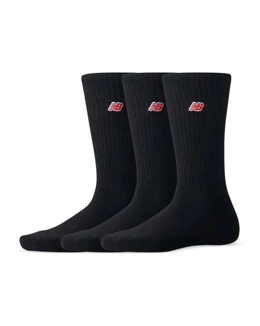Lot De Trois Paires De Chaussettes À Logo New Balance pour homme en coloris Black