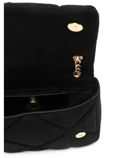 Love Moschino Black Quilted Logo-Plaque Cross Body Bag