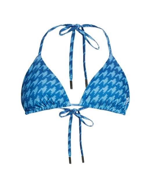 Perfect Moment Blue Haut De Bikini À Motif Pied-De-Poule