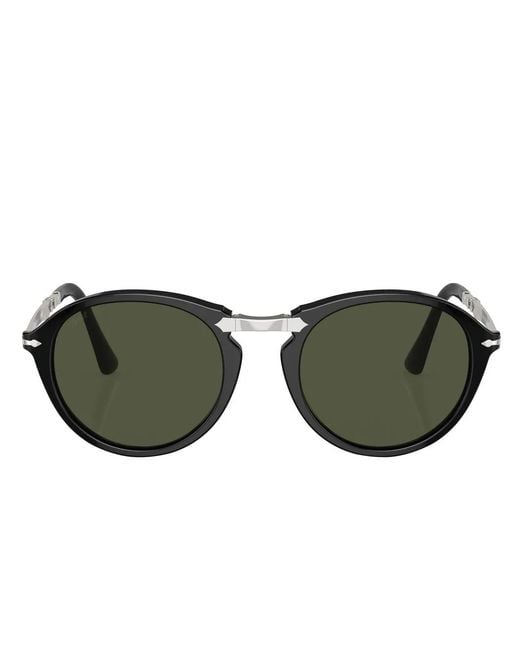 Persol Green Round-Frame Sunglasses