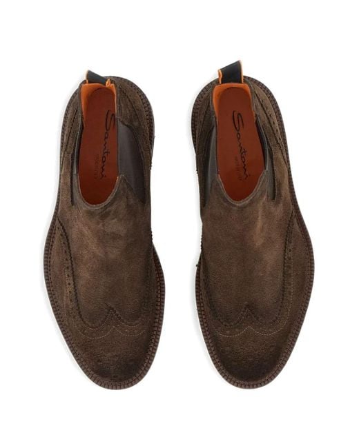 Santoni Brown Kalamaboot Chelsea Boots for men