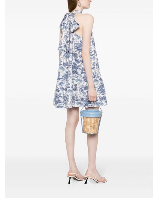 Staud Mini-jurk Met Print in het Blue