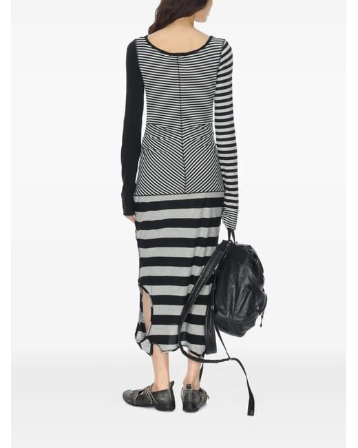 トップス OPEN YY STRIPECONVERTIBLE HOOKTOP DRESS OPEN YY Striped Convertible Hook Top in Black | Lyst