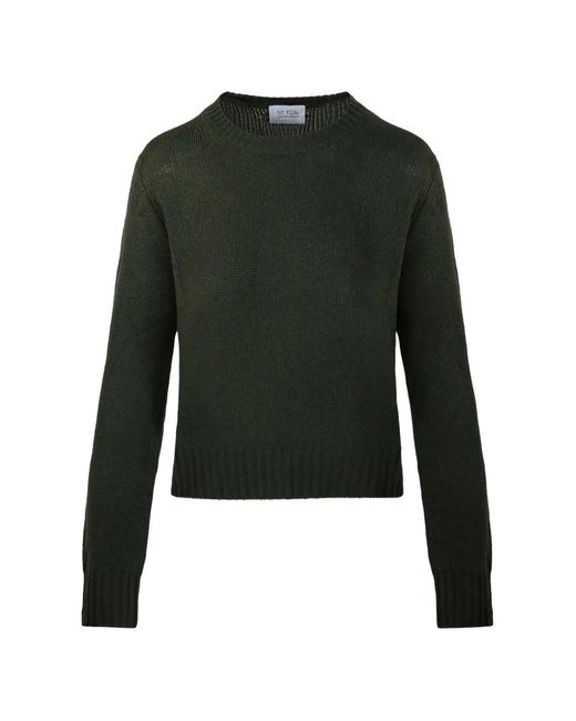 Be You Black Crew-Neck Ribbed-Trim Sweater