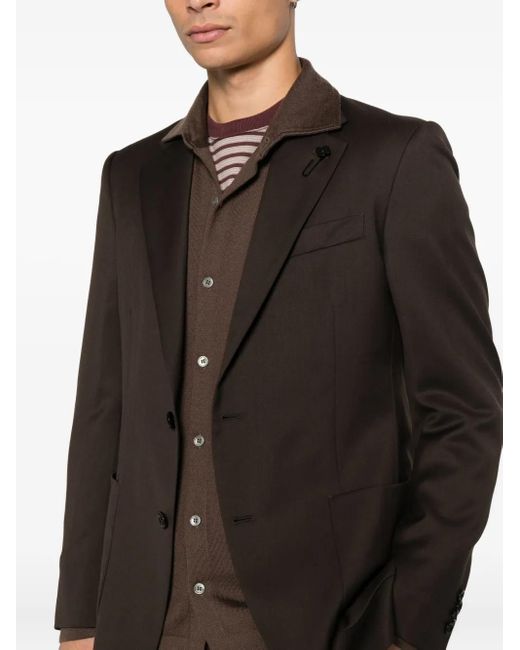 Lardini Black Button-Fastening Blazer for men