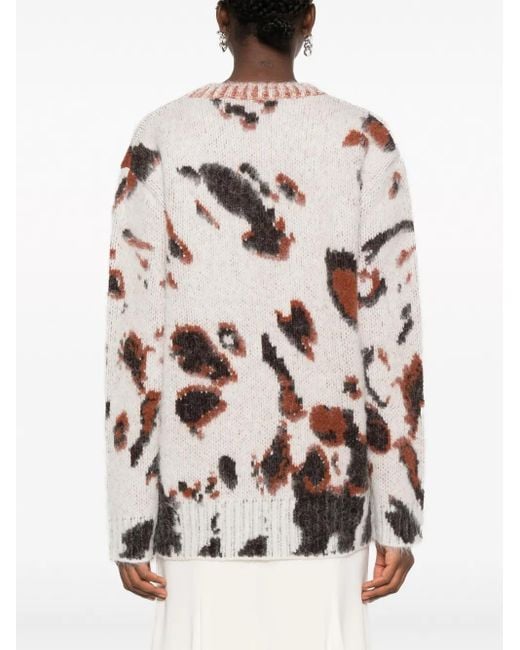 Stella McCartney Gray Horse Brushed Jaquard Jumper