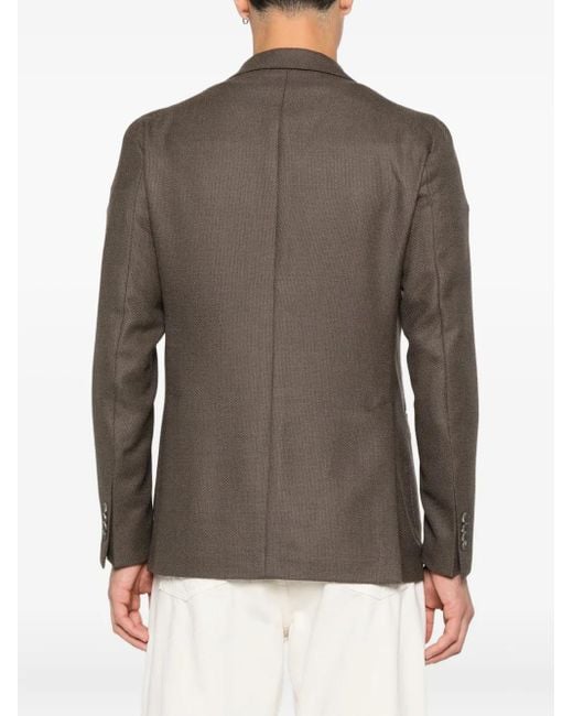 Tagliatore Blazer Met Twee Knopen En Textuur in het Brown voor heren