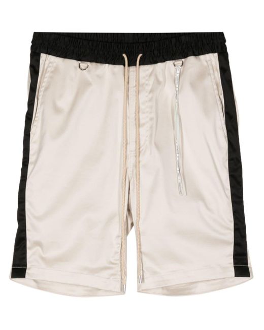 MASTERMIND WORLD Black Colour-block Cotton Shorts for men