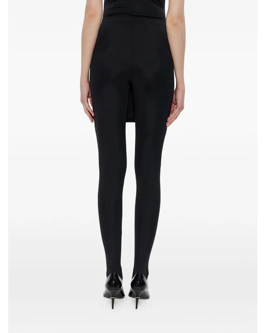 Vetements Black Logo-Embroidered Leggings