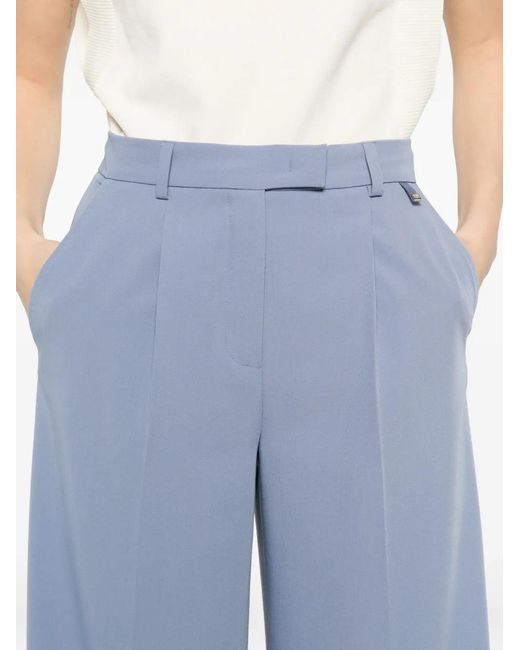 Herno Blue Polyester Viscose Elastane Pants