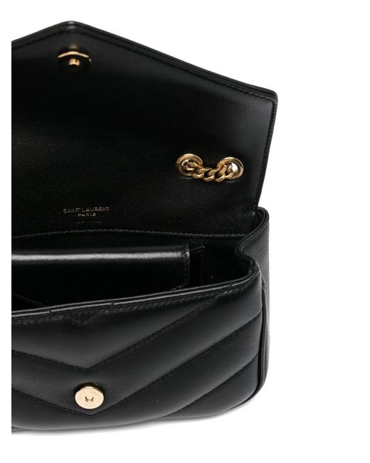 Saint Laurent Leren Crossbodytas in het Black