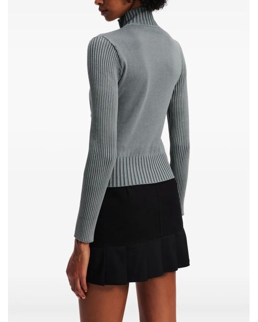 Karl Lagerfeld Blue Utility Zip-Up Jumper