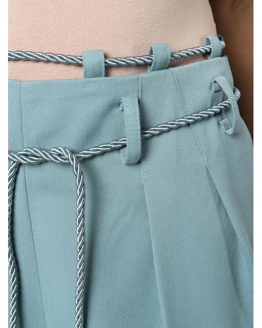 ANDERSSON BELL Blue Rope Detailing Cropped Trousers