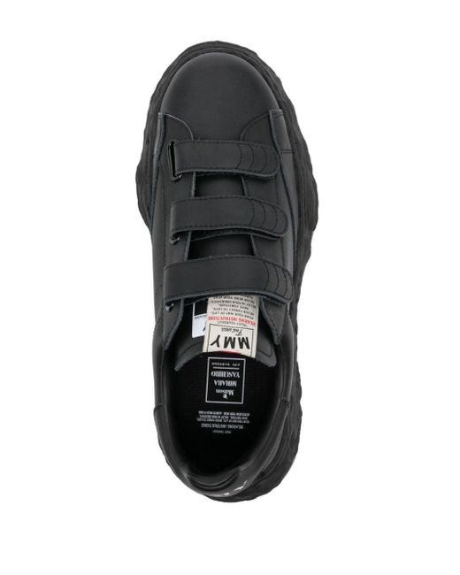 Maison Mihara Yasuhiro Black Charles Touch-strap Leather Sneakers