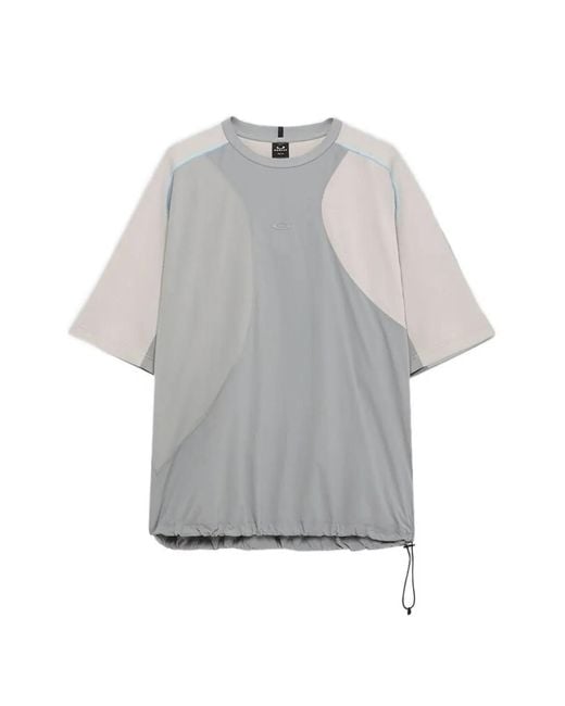 Oakley Gray Tidal Technical T-Shirt With Adjustable Bottom for men