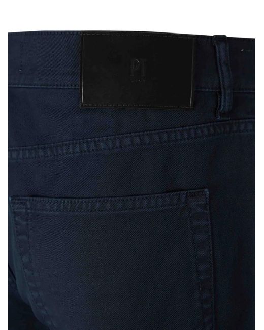 PT Torino Blue Logo-Patch Jeans for men