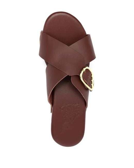 Ancient Greek Sandals Brown Marilisa Stud-Detail Clogs