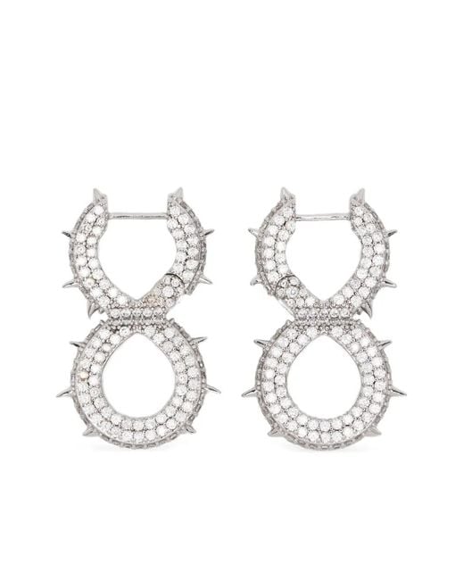 DARKAI White Boucles D'Oreilles Spiked Infinity